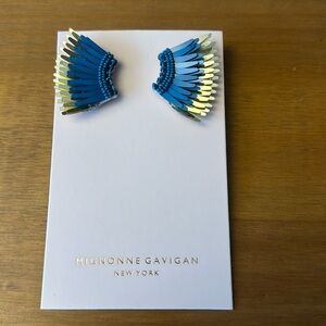 Mignonne Gavigan teal and gold mini Madeline